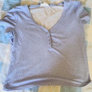 Pink Rose Brand Periwinkle color Blouse - Size Large